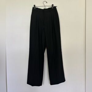 Black Uniqlo wide leg trousers